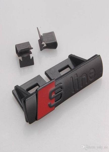 Autocollant 3D S Line Sline en métal pour calandre avant de voiture, Badge adhésif, accessoires de style pour A1 A3 A4 B8 B5 A5 A63027299