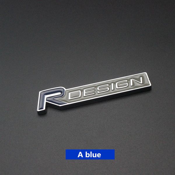 3D métal en alliage de Zinc R DESIGN RDESIGN lettre emblèmes Badges autocollant de voiture autocollant de style de voiture pour Volvo V40 V60 C30 S60 S80 S90 XC60199H