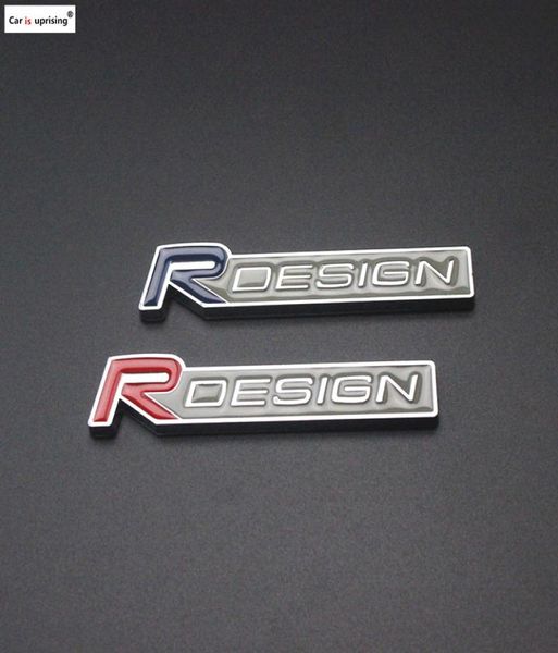 3D Metal Zinc Alloy R Design RDesign Letter Emblems Badges Car Autocollant Car Style Secal pour V40 V60 C30 S60 S80 S90 XC604817874