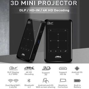 Mini Projecteur 3D 4K HD Docoding Télécommande Infrarouge