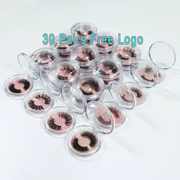 3D Mink Eye Lashes Extensions de cils naturels Faux cils artificiels pour maquillage Logo gratuit