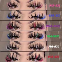 3D nerts wimperkleur nep lashes natuurlijke lange 25 mm gekleurde wimper wimpers feest make -up kit kleurrijke valse oogwimpers 10 paren