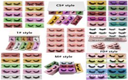 Cons de vison 3D 5d 6d Cons de cils faux cils 6 cils pour les yeux de style Full Strip Eye Lashes par Fibre chimique 9163475
