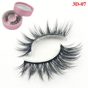 3D Mink Wimpers Oogmake-up Mink Fake Washes Zachte Natuurlijke Dikke Wimpers Eye Lash with Round Box Package Extension Beauty Tools GGA2468