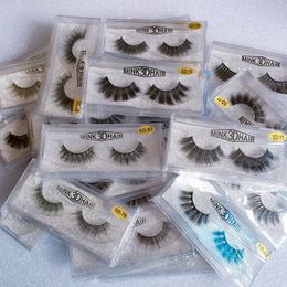 En stock Pestañas de visón 3D Maquillaje de ojos Pestañas postizas de visón Pestañas postizas gruesas Extensión de pestañas 3D Herramientas de belleza 20 estilos Pestañas de visón