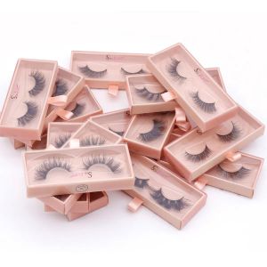 3D vison cils moelleux doux faux cils dramatique épais bouclés croix faux cils Extension outil de maquillage Sixdian cruauté LL