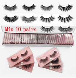 Cultures de vison 3D STYLES entières 10 styles 3D MINK LASHES NATURELLES ÉPARGES FAUX CEELLES MAVELLES FALSUS LASHES EXTENSION EN BULK9290614