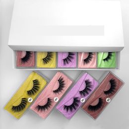 3D Mink Eyelashes Natural False wimpers Zachte make-up extensie make-up nep eye wash 10 stijlen met doos