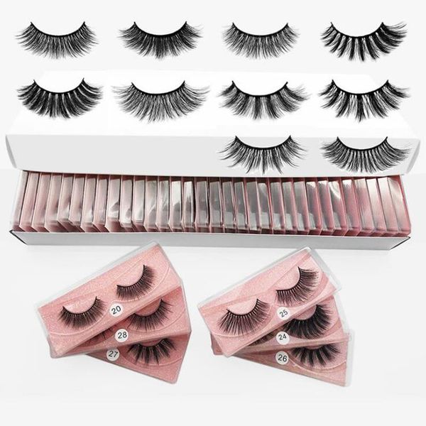 3D mink cils en gros naturels faux cils 3D mink lashes maquillage soft maquillage maquillage maquillage faux cils 3D série 2021