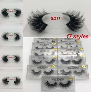 Mink 3D False Cils 100 Real Sibérien complet Full Strip Fake Eyels Long Individual Soft Natural épais cils de vison Lashs Extensio8043064