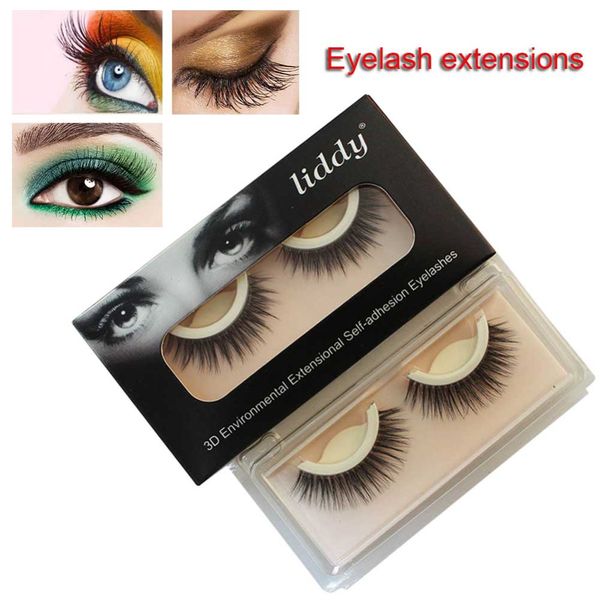 3D Vison Faux Cils Extension Réutilisable Auto-Adhésif Naturel Bouclés Cils Auto-Adhésif Cils Outils De Maquillage