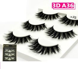 Mink 3D Fals Cils cils cils 21 styles faits à la main doux épais naturel long noir faux œil cils cils 3 paires outils de beauté 5396631