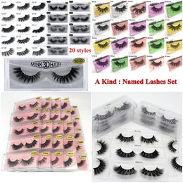 Cils de vison 3D Cils 3D maquillage des yeux vison faux cils doux naturel épais faux cils cils extension outils de beauté 20 styles DHL gratuit