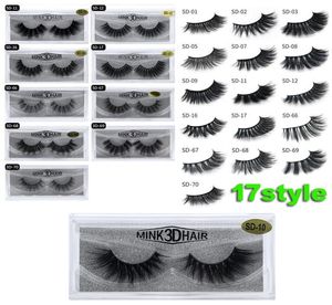 Lashs de vison 3D 100 réalisations réelles d'épaisseur faux cils naturels pour le maquillage de beauté Faux cils faux lashes6590437