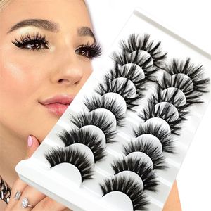 Juego de pestañas postizas mullidas de visón 3D para maquillaje Natural al por mayor extensión de pestañas postizas dramáticas Faux Cils Girlglee 220623