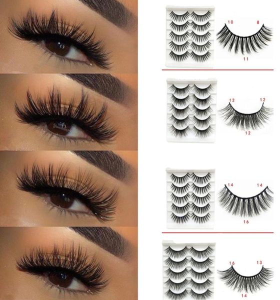 3d Mink Reutilizable Pestañas postizas 100 Reales Siberianas 3d Mink Hair Strip Fanseh Eyelash Long Long Individual Eyelashes Mink Pests EX7404151