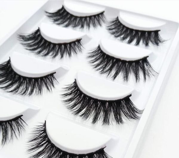 3D Vison Réutilisable Faux Cils Sibérien 3D Vison Bande De Cheveux Faux Cils Maquillage Longs Cils Individuels Vison Cils Extension2021