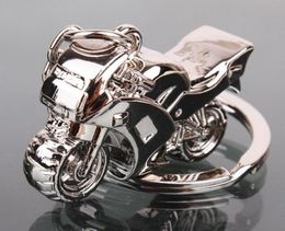 3D Model Motorfiets Key Ring Chain Motor Silver KeyChain Nieuw Fashion Cute Gift 10PCS62099483028668