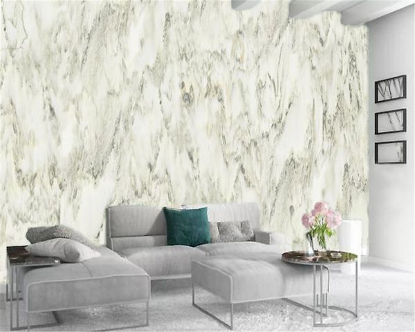 Papier peint 3d moderne en pierre grise noire et blanche, décoration murale de fond de salon et de chambre à coucher