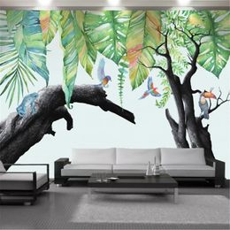 3D Moderne behang Europese stijl plant blad muurschildering Home Improvement Waterdichte Antifouling Wallpapers Muurdocumenten