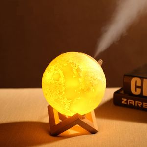 3D maan 880 ml luchtbevochtiger ultrasone aroma diffuser licht koele mist diffuser aroma etherische olie (met batterij / geen batterij) DHL verzending