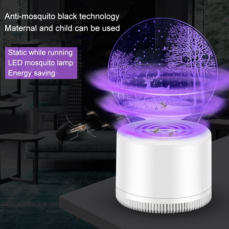 3D-Moskito-Mörder-Lampe USB-elektrische Anti-Moskito-Falle LED-Lampe Acryl Pest Radiationless-Licht-Lampe