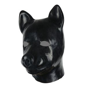 ! 3D-schimmel latex rubber fetish dierlijke masker met rits puppy slaven hond solide neus bdsm kap