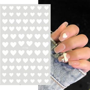 3D Nail Sticker Black Heart Love Autoadhesivo Slider Nail Art Decoraciones Estrellas Calcomanías Accesorios de manicura 200 piezas