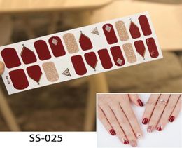 3D Nail Wraps Stickers Volledige dekking Real Polish Glitter Marbling Strips Waterdichte nagelpatch Teennagelfolies DIY 22Tipssheet4206361