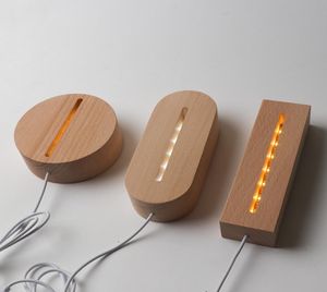 Base de luz nocturna 3D para acrílico, soporte de lámpara blanco cálido y frío, adorno de resina, bases iluminadas para noches de madera, pantalla LED titular1441579