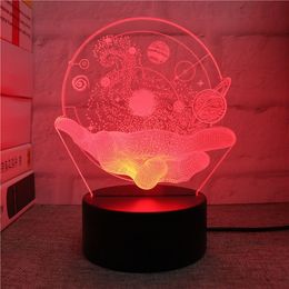 3d Night Light Cosmic Space Tafellamp Kleurrijk Touch Remote Control Led Bedide Lamp Verjaardag Geschenk Huiskamer Decor Nachtlicht