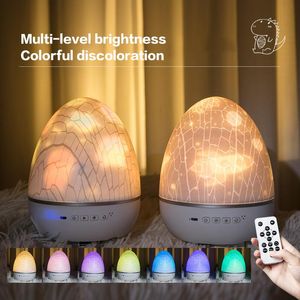 3D Nachtlampje Dinosaur Eggshell Roterende Projector Romantische Sterren Bureaulamp Kleuren Veranderende Gift voor kinderen 321