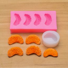 Moules en Silicone 3D Orange pétale pour bougie de savon faisant Dessert moule de cuisson bougie parfums décoration de la maison