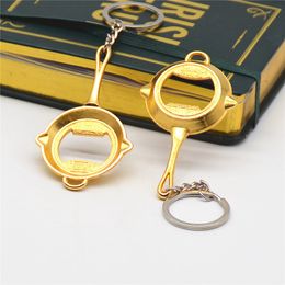 3D Pan Pubg Bierfles Opener Legering Sleutelhangers Zilver Goud Mannen Sleutelhanger Gift Perderunknown's slaggrounds Flessenopeners