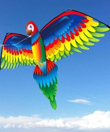 3D Parrot Kite Kite Flying Kites volant avec queue et poignée Kite Enfants volants Kites Outdoor Adult Kids Interactive Toy2936379106