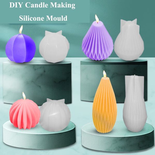Vela de pera 3D Pear silicona molde de vela perfumada molde
