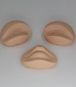 3d Tatouage de maquillage permanent Pratique Remplacement de la peau 2 yeux et 1 lèvres pour l'entraînement Mannequin Head4124848