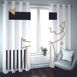 3D-foto gordijn geometrie afdrukken gordijn verduisteringscontainer woonkamer slaapkamer luxe gordijnen custom any size
