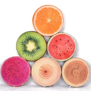 3D pluche fruit spons kussen verse watermeloen kiwifruit oranje zitting kussen mooi 38cm zadel huis sofa decor kussen