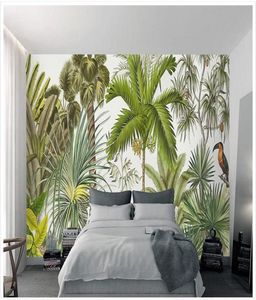 Papel tapiz 3D po, tamaño personalizado, murales de pared 3d pintados a mano, mural de selva tropical, papel tapiz Mural 3D 1178560