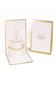 Cartes de vœux de gâteau Pop-Up 3D faites à la main, carte de remerciement pour joyeux anniversaire pour enfants, fournitures de fête Festive 4735804