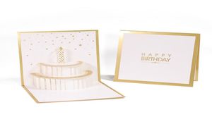 Pop up up up Handmade Cake Cards de vœux Joyeux anniversaire Carte de remerciement pour enfants