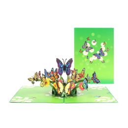 3D Pop Up It Flying Butterflies anniversaire MERCI CARTES PARTATINE CARTRE DE CHOISI avec enveloppe Holidy Wishes Gift Postcard à partager