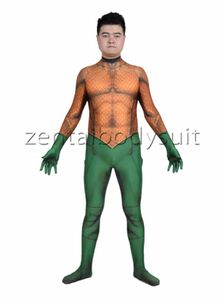 3D Print Aquaman kostuum Aquaman Skin Lycra Spandex Cosplay Zentai Suit 3782358