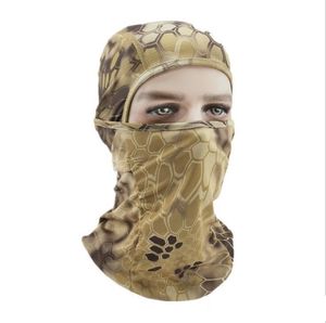 Stampa 3D Serpente a sonagli traspirante Camo Maschera tattica Maschere a pieno facciale Moto Ciclismo equitazione Balaclava caschi cappuccio cappucci sportivi all'aperto