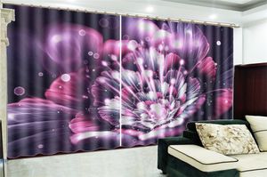 Rideau imprimé 3d pour salon, fleurs fantastiques, impression numérique HD, beaux rideaux occultants