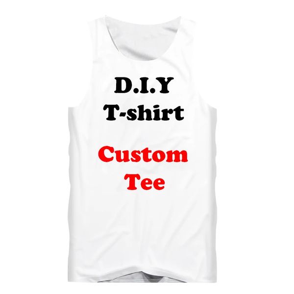 Impresión 3D Diy Diseño personalizado Moda Hombres Camiseta sin mangas Fitness Camiseta para mujer Chaleco sexy Drop Wholesalers para Drop Shipper 240202