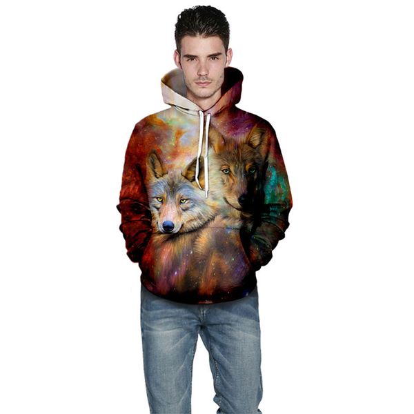 Sweat à capuche imprimé 3D pull décontracté unisexe automne hiver Streetwear vêtements de plein air femmes hommes sweats à capuche 045