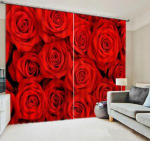 3D-geprint gordijn voor woonkamer en slaapkamer Cortinas Para Sala De Estar Roses Animal Verkocht per paneelgrootte Afbeelding aangepastl3517759