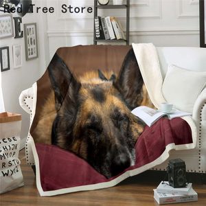 3D imprimé chien animaux motif couverture canapé canapé literie jeter doux dessin animé couverture couvre-lit enfants bébé cadeau décor à la maison Textile